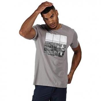 Regatta Cline IV Camisa De Mangas Cortas, Roca Gris, XL para Hombre
