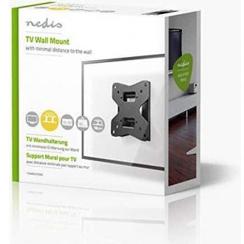 Nedis TVWM2010BK Soporte Fijo de Pared para TV | 10-26 | hasta 35 kg | 18 mm de Distancia a la Pared