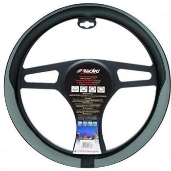 Funda de volante Simoni Racing CVT/43GR Tidy Negro/Grey Cuero Artificial 37-39 cm