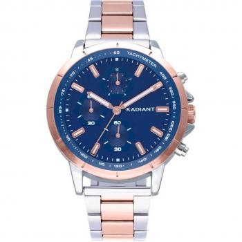 Reloj de hombre Radiant RA611702 con correa de acero y esfera plateada de 44 mm