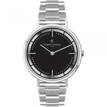 Pierre Cardin CBV-1028 Contemporary Analog Men's Watch - Silver Stainless Steel, 3 ATM Water Resistant