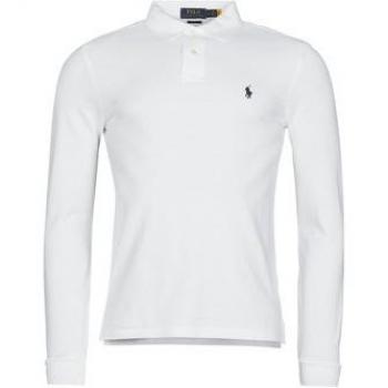 Polo Ralph Lauren Slim Fit Long Sleeve Polo Shirt for Men - White - Size M