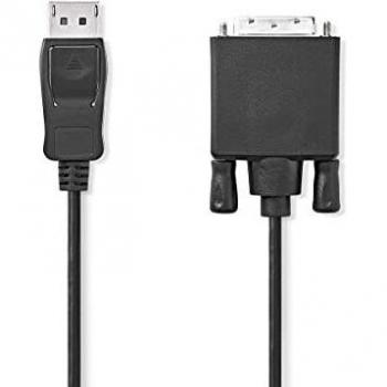 Nedis Cable Adaptador DisplayPort a DVI-D 2m - Negro