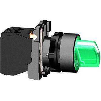 Interruptor Selector Rotativo LED Verde XB5AK123M5, 2 Posiciones Fijas, 230-240VAC