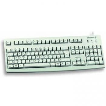 Teclado Cherry G83-6105 USB QWERTY Inglés Gris Claro, Resistente y Fácil de Limpiar