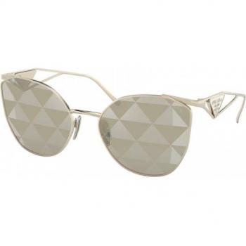 Prada PR 50ZS ZVN04T Women's Geometric Light Gold Sunglasses
