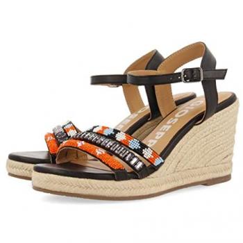 Sandalias Étnicas Multicolor para Mujer con Borlas y Cuña de Yute Gioseppo Bacoor