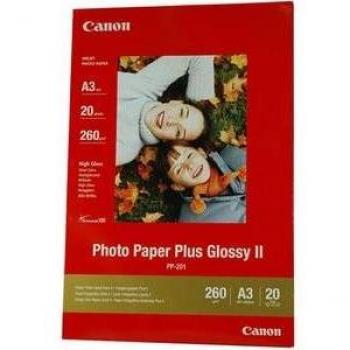 Canon Plus Glossy II PP-201 Papel Fotográfico de Alto Brillo A3 20 Hojas