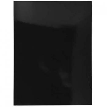 Paquete de 20 subcarpetas de presentación con 2 solapas Chromolux 250 g/m², certificadas FSC®, dimensiones 24 x 32 cm para formato A4, color negro