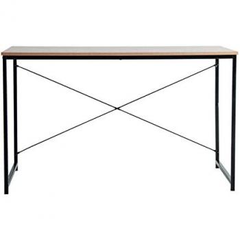 Escritorio Borgo de Madera DM en Color Negro/Natural 120x60x70 cm