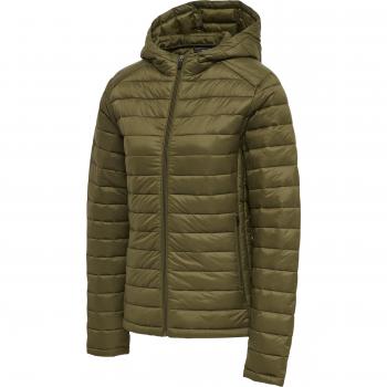 Chaqueta acolchada con capucha y cremallera para mujer Hummel Roja