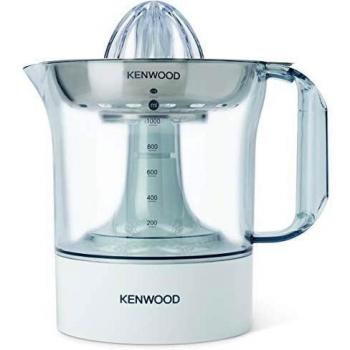 Kenwood JE290 - Exprimidor Eléctrico, Potencia 40 W, Capacidad 1 L, Rotación en 2 Sentidos, Filtro de Acero Inoxidable Apto para Lavavajillas, Blanco