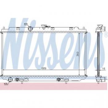 Radiador Nissens 67347A para refrigeración del motor