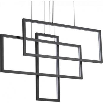 Lámpara Colgante LED Integrada Decorativa Negra 93000K - Modelo Frame SP Rectangular