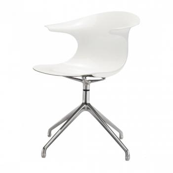 Infiniti Loop - Silla giratoria blanco/armazón cromo