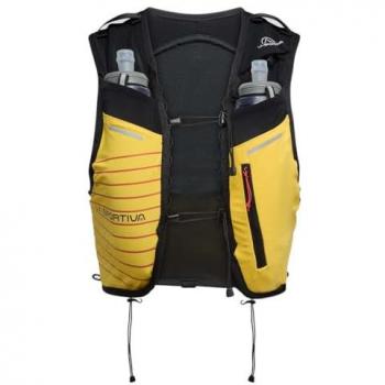 Chaleco de hidratación La Sportiva Trail 5L amarillo y negro, tamaño L