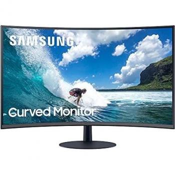 Samsung C32T550FDR 32 Curved Monitor with 1920 x 1080 Full HD Resolution, HDMI DisplayPort VGA, 4ms Response Time, 1000R Curvature, Built-in 5W Speakers,