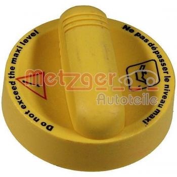 Tapa de llenado de aceite METZGER 2141055, compatible con diversos modelos de vehículos, fabricada en plástico resistente, diseño preciso para un sellado óptimo, fácil instalación y extracción