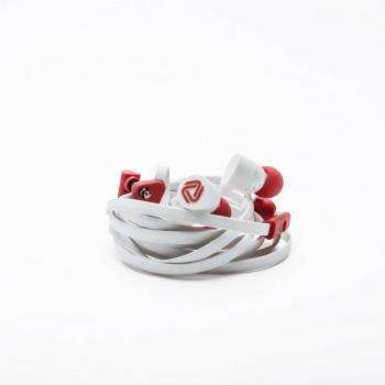 Coloud Micro Pop Pack Blocks - Auriculares intrauriculares, Blanco/Rojo