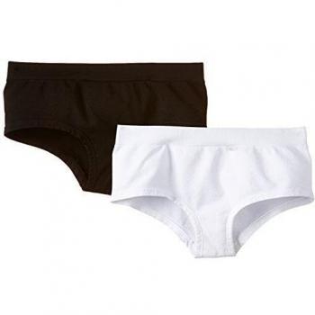 Luigi di Focenza 1611 - Calzoncillo pack de 2 para niñas, color negro/blanco