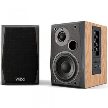 Wiibo Neo 50 Altavoces Estantería Bluetooth Activos 50W. Pareja Nogal
