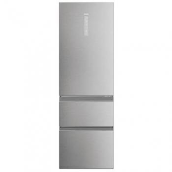 Frigorífico Combi 185X59,5 No Frost Haier HTW5618ENMG Inox con WIFI 3D, My Zone, Cajón Humidity Zone, Motor Inverter y Luz LED