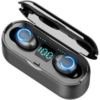 Auriculares Inalámbricos Bluetooth con 3 Pantallas LED, Caja de Carga de 2000mAh, Auriculares Deportivos Resistentes al Agua con Control Táctil