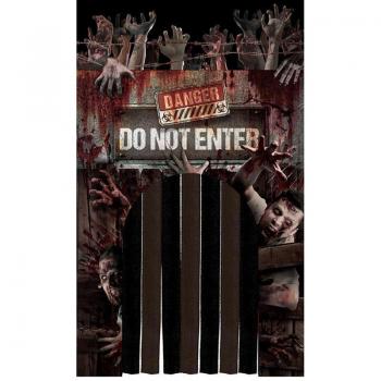 Puerta con Cortina Zombies Danger de 145x240 cm de Guirca