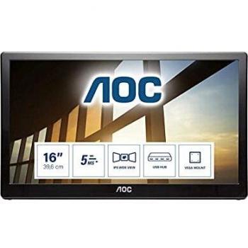AOC i1659Fwux - 16 Inch FHD USB Powered Portable Monitor, Vesa 1920 x 1080 FHD