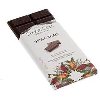 Simón Coll - Tableta de chocolate, 99% cacao), 85 gr., 1 Unidad
