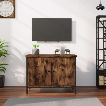 Mueble de TV vidaXL madera contrachapada roble ahumado 60x35x45 cm, color Marrón, Mueble de Salón, Mesa de TV