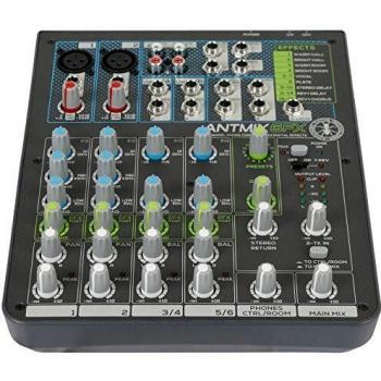 Mezclador Profesional ANT MIX6FX de 6 Canales con Efectos Digitales 24-bit para Música en Vivo