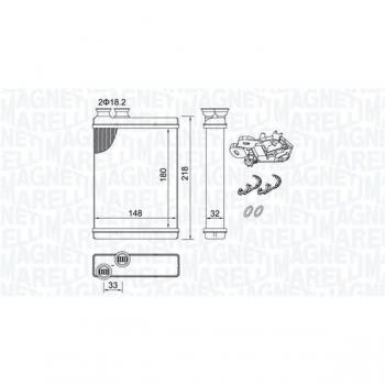 Radiador de calefacción MAGNETI MARELLI 350218515000