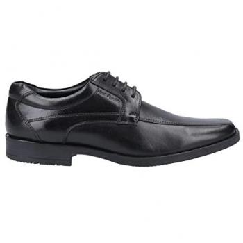 Hush Puppies Men's Brandon Black Leather Lace-Up School Shoe - Size 7 UK