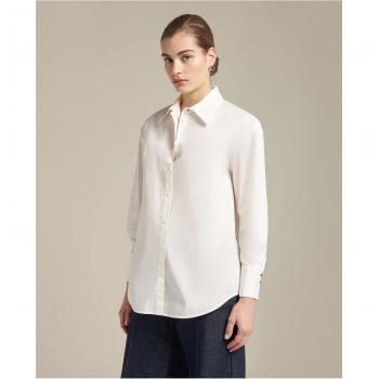 Camisa larga de algodón elástico para mujer