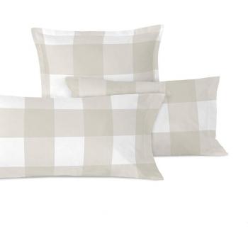 HAPPYFRIDAY Funda de almohada Gingham Beige 45 x 110 cm