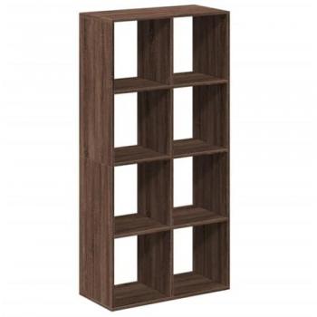 Librería divisor madera ingeniería marrón roble 69,5x29x137,5cm