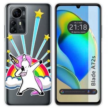 Funda Silicona Transparente Unicornio para Zte Blade A72s