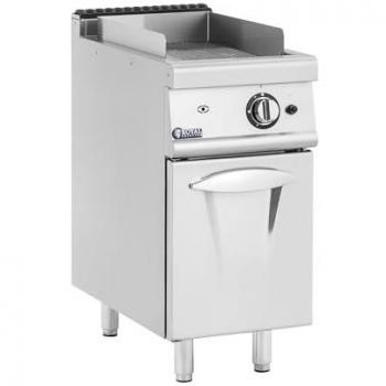 Plancha Fry-Top de Gas 6 kW Ondulada 50-300 °C Propano/GLP/Gas Natural con Mueble Bajo