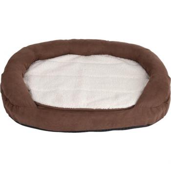 Cama Ortopédica Oval Memory para Perros - Grande, Color Marrón, 117 x 72 x 24 cm (Largo x Ancho x Alto)