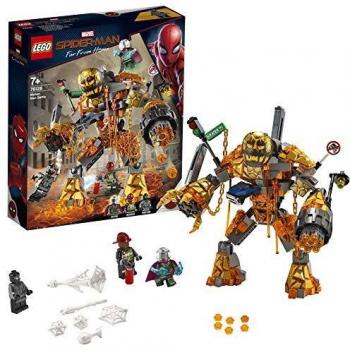 LEGO Marvel Super Heroes - Batalla contra Molten Man, Juguete de Construcción de la Película Spider-Man Lejos de Casa, Incluye Minifigura de Mysterio