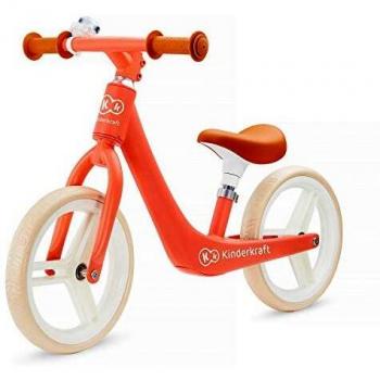 Kinderkraft Bicicleta sin Pedales FLY PLUS, Ligera, Asiento ajustable, Retro, Coral