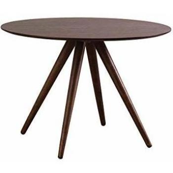 Mesa de comedor redonda diseño nogal D106 WALFORD