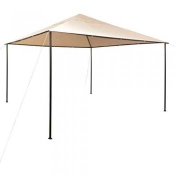vidaXL Gazebo Pavilion Tent Canopy 4x4 m Steel Beige