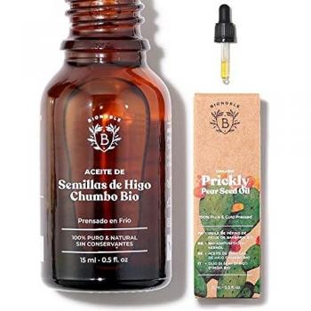 ACEITE DE HIGO CHUMBO ORGÁNICO | 100% Puro, Natural & Prensado en Frío | Rostro, Cuerpo, Cabello, Barba, Uñas | Vegano y Cruelty Free | Botella de Vidrio + Pipeta