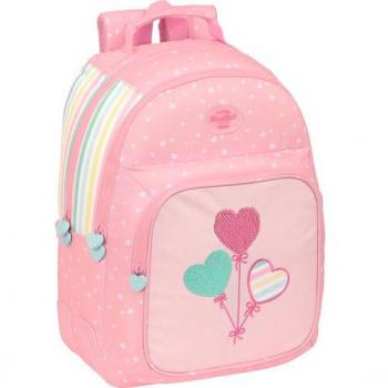 Mochila Doble Adapt.carro Reciclado Blackfit8 'Globitos' - Safta