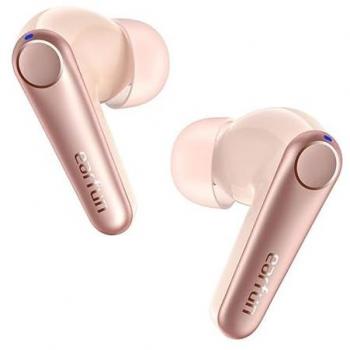 Earfun Air Pro 3 ANC Rosa - Auriculares Bluetooth TWS con cancelación activa de ruido, diseño ergonómico, resistencia al agua IPX5, hasta 30 horas de reproducción con estuche de carga, control táctil y compat