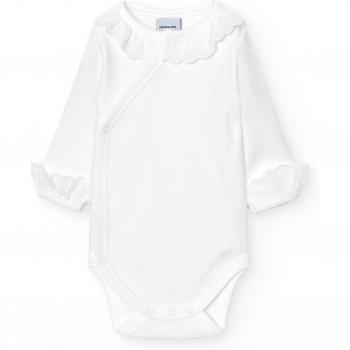 Pack de 2 bodys cruzados de bebé con cuello y puños batista BABIDÚ