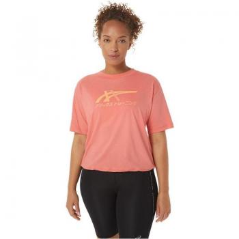 Camiseta de fitness Asics Tiger naranja para mujer