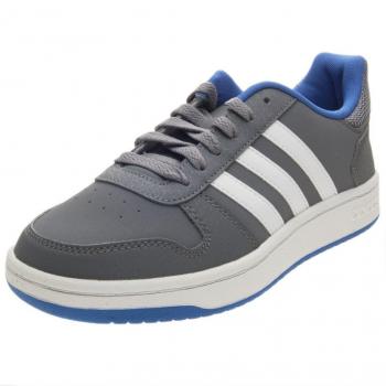 adidas Hoops 2.0, Zapatos de Baloncesto Unisex Niños, Gris Grey/Ftwwht/Blue, 36 EU